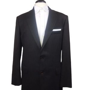 42L Brooks Brothers Men’s Brown Pinstripes Blazer Suit Jacket